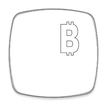 117179778 193801028 Bitcoin Trading Crypto - Viereckiger Kühlschrankmagnet - Weiß - Vorne