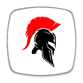 Spartans - Square fridge magnet - white - Front