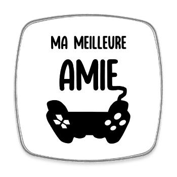 ma manette de jeu meilleure amie cadeau - Magnet carré - blanc - Devant