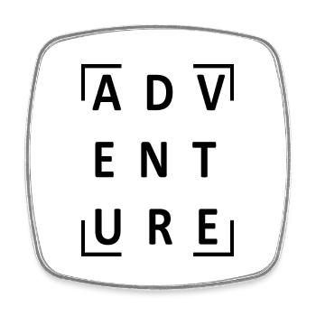 Adventure Travel Hiking Mountain - Square fridge magnet - white - Front