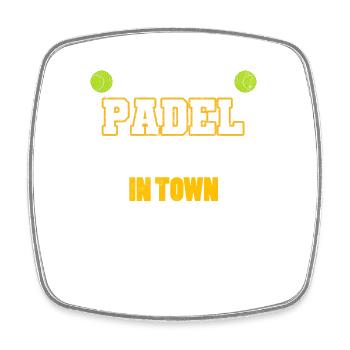 Padel Paddle Raquette Tennis Sport I Cadeau - Magnet carré - blanc - Devant