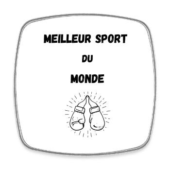 Best sport - Magnet carré - blanc - Devant