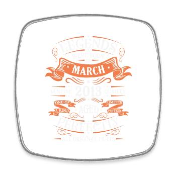 Les Légendes Sont Nées En Mars 2013 Cadeau - Magnet carré - blanc - Devant