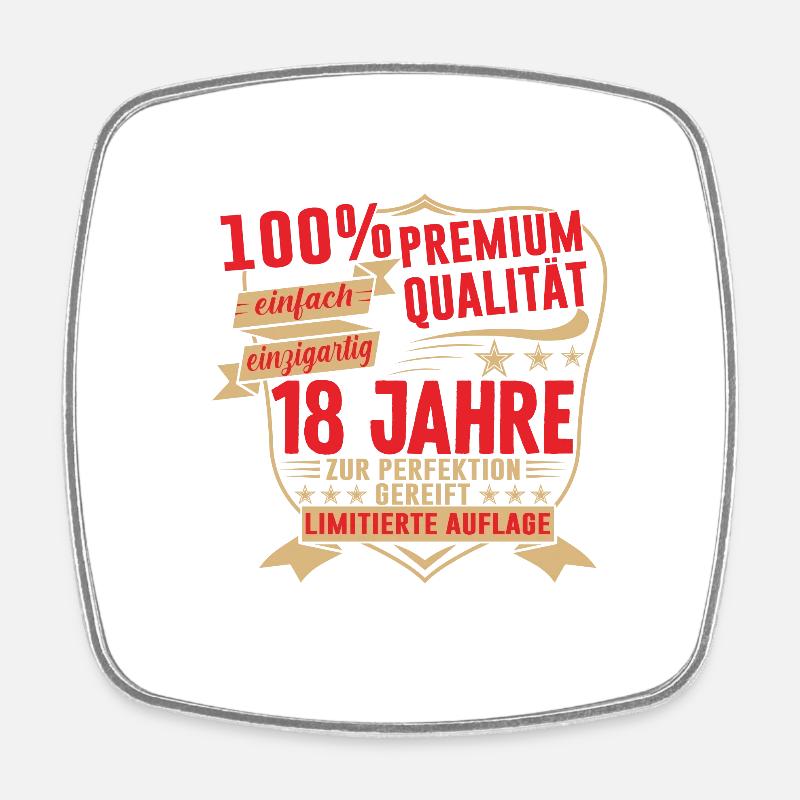 18. Geburtstag 2005 Geschenk Geschenkidee T-Shirt - Viereckiger Kühlschrankmagnet - Weiß