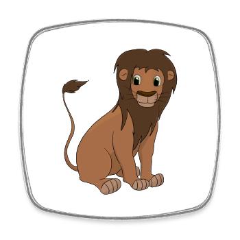 Leo der Löwe - Viereckiger Kühlschrankmagnet - Weiß - Vorne