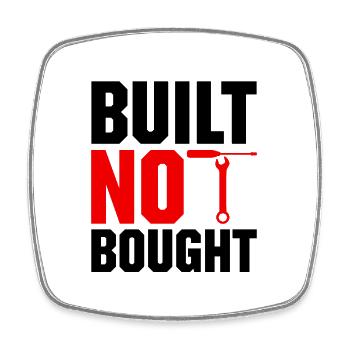 Built Not Bought Car Mechanic Automobile Repair Ca - Square fridge magnet - white - Front