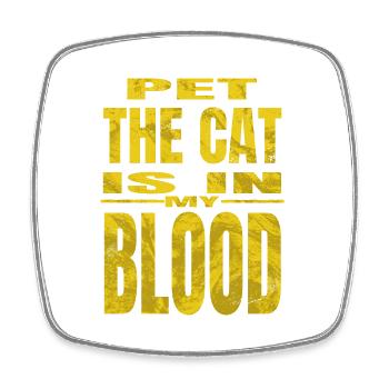 cat face hoodies and sweatshirts geek big cat - Viereckiger Kühlschrankmagnet - Weiß - Vorne