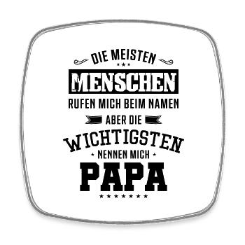 papa spruch - Viereckiger Kühlschrankmagnet - Weiß - Vorne