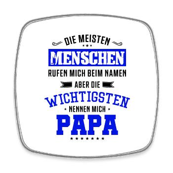 papa spruch - Viereckiger Kühlschrankmagnet - Weiß - Vorne