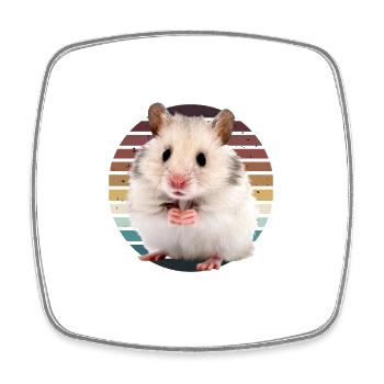 Hamster - Square fridge magnet - white - Front