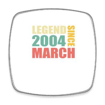 19. Geburtstag März Jahrgang 2004 Geschenkidee - Viereckiger Kühlschrankmagnet - Weiß - Vorne