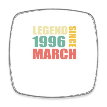 27th birthday March Born 1996 Gift idea - Square fridge magnet - white - Front