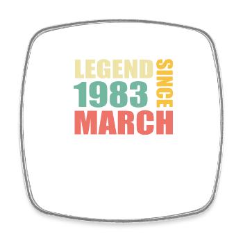 40. Geburtstag März Jahrgang 1983 Geschenkidee - Viereckiger Kühlschrankmagnet - Weiß - Vorne
