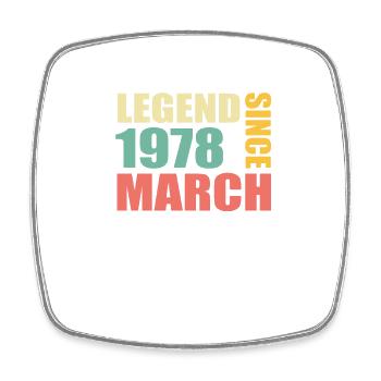 45e anniversaire Mars Né en 1978 Idée cadeau - Magnet carré - blanc - Devant