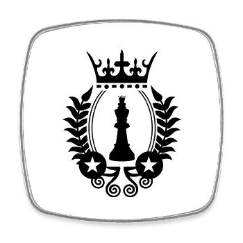 King Chess Symbol - Square fridge magnet - white - Front