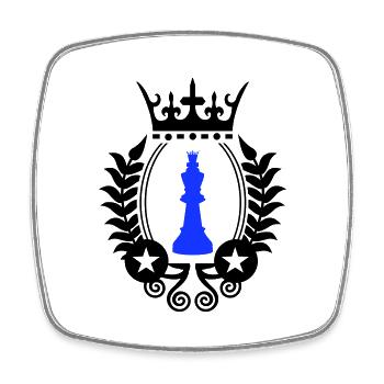 King Chess Symbol - Square fridge magnet - white - Front