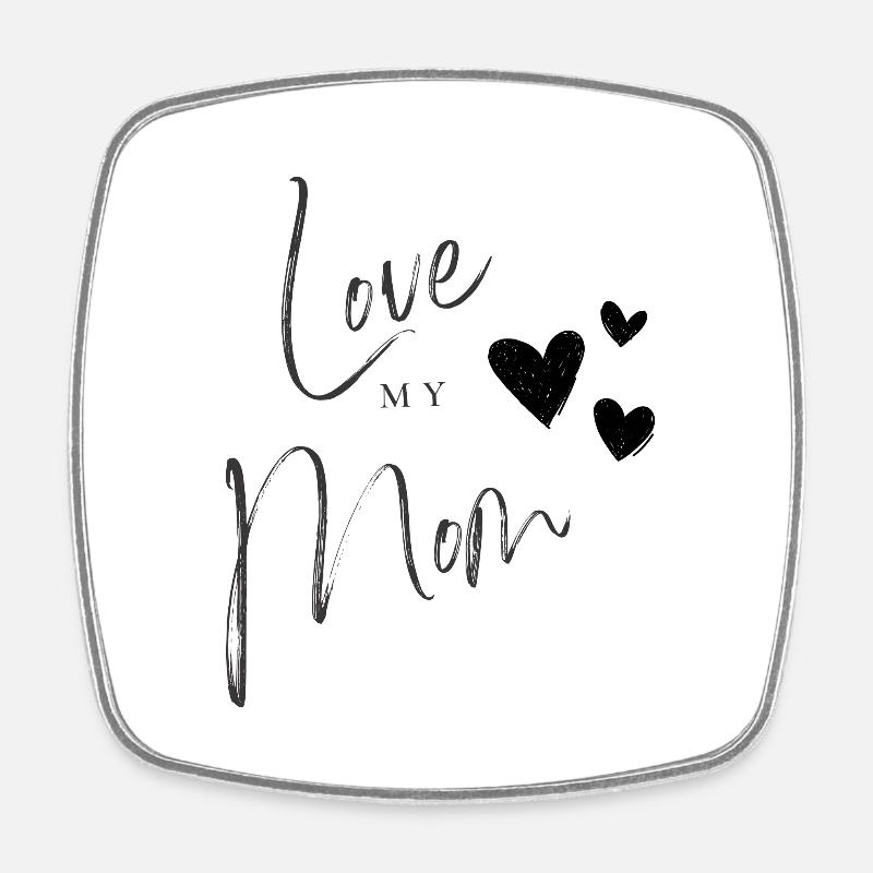 L13 - Square fridge magnet - white
