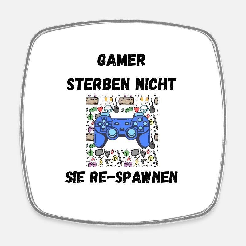 Gaming - Viereckiger Kühlschrankmagnet - Weiß