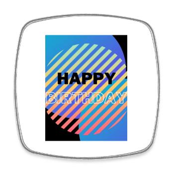 ALLES GUTE ZUM GEBURTSTAG, ALLES GUTE ZUM GEBURTSTAG, GEBURTSTAG, GEBURTSTAG - Viereckiger Kühlschrankmagnet - Weiß - Vorne