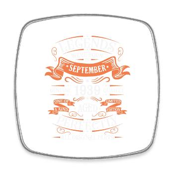 VINTAGE SEPTEMBER 1939 LIMITED EDITION - Square fridge magnet - white - Front