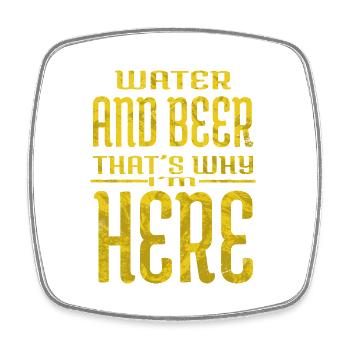 beer t shirt beer for men water bicycle swimmer - Viereckiger Kühlschrankmagnet - Weiß - Vorne