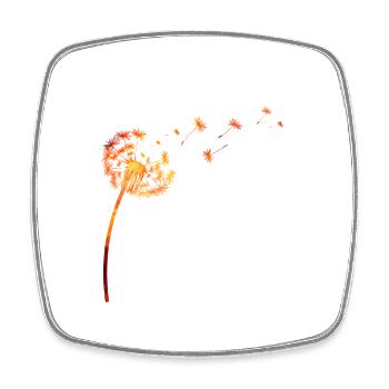 Dandelion - Square fridge magnet - white - Front