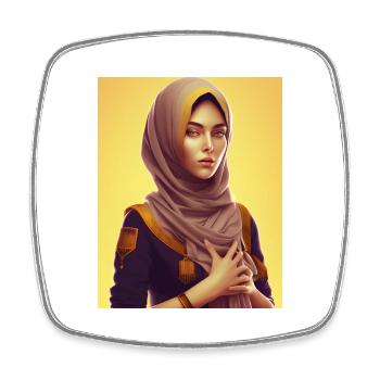 Arab Woman History 2 - Viereckiger Kühlschrankmagnet - Weiß - Vorne