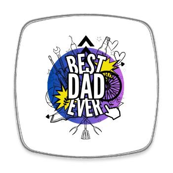 Bester Vater aller Zeiten - Viereckiger Kühlschrankmagnet - Weiß - Vorne