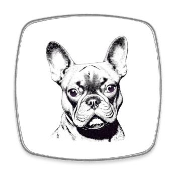 Bulldog Dogs Dog Owner Dog Dog Owner - Square fridge magnet - white - Front