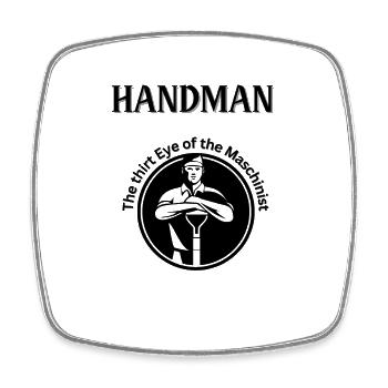 Handman (The thirt Eye of the Maschinist) - Viereckiger Kühlschrankmagnet - Weiß - Vorne