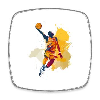 Basketball Basketball Player Dunking Splash Colorful - Square fridge magnet - white - Front