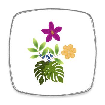 Florist Blume Pflanze Natur Gärtner - Viereckiger Kühlschrankmagnet - Weiß - Vorne