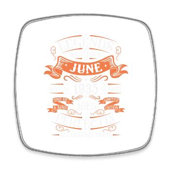 Juin 1935 Anniversaire homme - Magnet carré - blanc - Devant