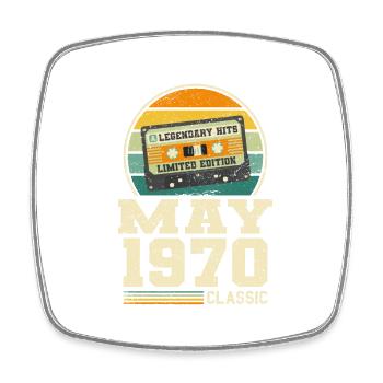 53e anniversaire Mai Né en 1970 Idée cadeau - Magnet carré - blanc - Devant
