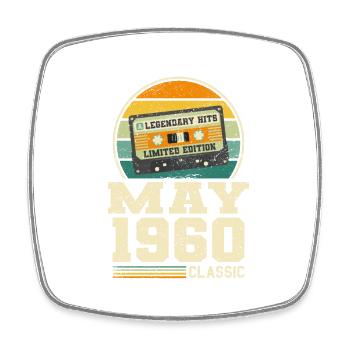 63ème anniversaire mai millésime 1960 Idée cadeau - Magnet carré - blanc - Devant