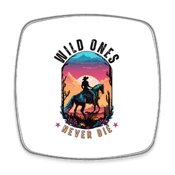 Wild Ones Never Die - Square fridge magnet - white - Front