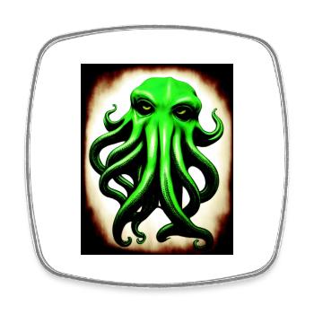 Octopus #003 - Viereckiger Kühlschrankmagnet - Weiß - Vorne