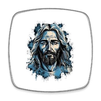 Jesus Christ #02 - Viereckiger Kühlschrankmagnet - Weiß - Vorne