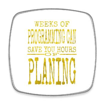 Health Informatics Specialist Tshirts Programming - Square fridge magnet - white - Front
