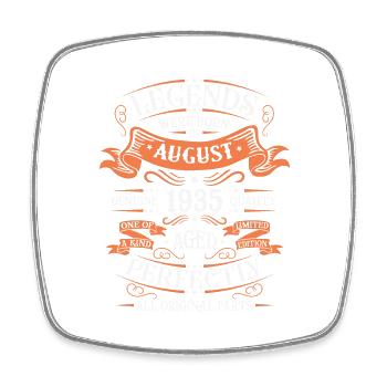 August 1935 Birthday Man - Square fridge magnet - white - Front