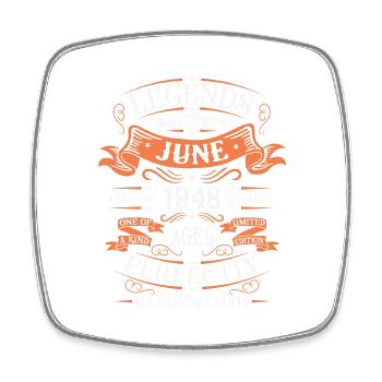 Date de naissance : Juin 1948 Edition Limitée Millésime - Magnet carré - blanc - Devant