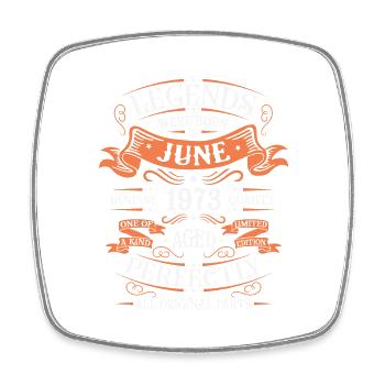 1973 Juni Limited Edition 50. Geburtstag Outfit - Viereckiger Kühlschrankmagnet - Weiß - Vorne