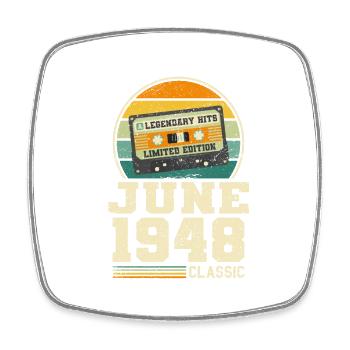 75ème anniversaire juin millésime 1948 idée cadeau - Magnet carré - blanc - Devant