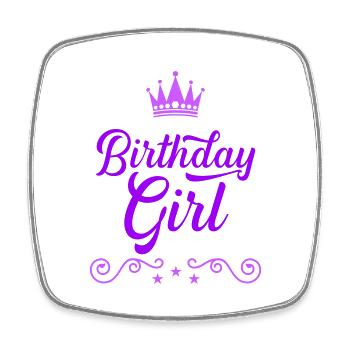 birthday girl - Viereckiger Kühlschrankmagnet - Weiß - Vorne
