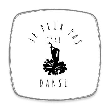 Je peux pas, j'ai danse best-seller - Magnet carré - blanc - Devant