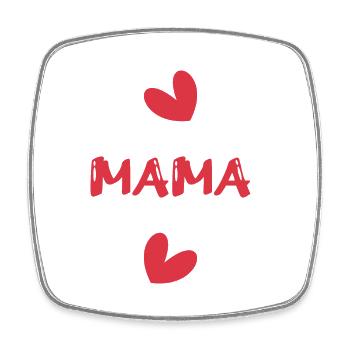 FÊTE DES MÈRES. BONNE FÊTE MAMAN. MAMAN. MAMA - Magnet carré - blanc - Devant