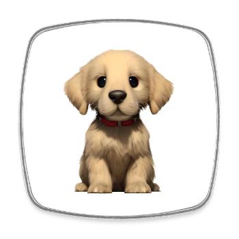 Chiot Golden Retriever Chiens Propriétaires de chiens - Magnet carré - blanc - Devant