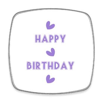 HAPPY BIRTHDAY. HAPPY BIRTHDAY. ANNIVERSARY. - Square fridge magnet - white - Front