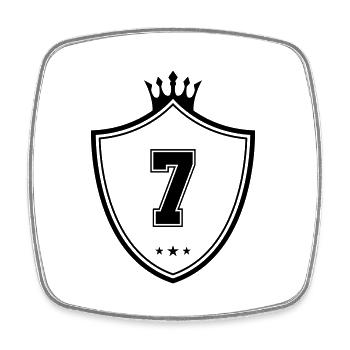 wappen 7 - Viereckiger Kühlschrankmagnet - Weiß - Vorne