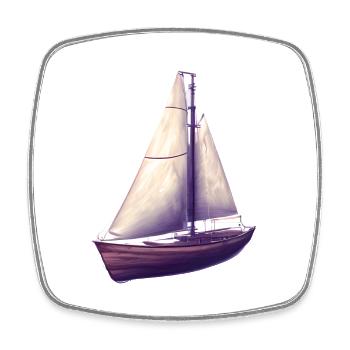 Sailing Sailing Ship Sailboat Sailing Sailing Sailor - Square fridge magnet - white - Front